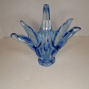 Blue Chalet Art Glass Basket